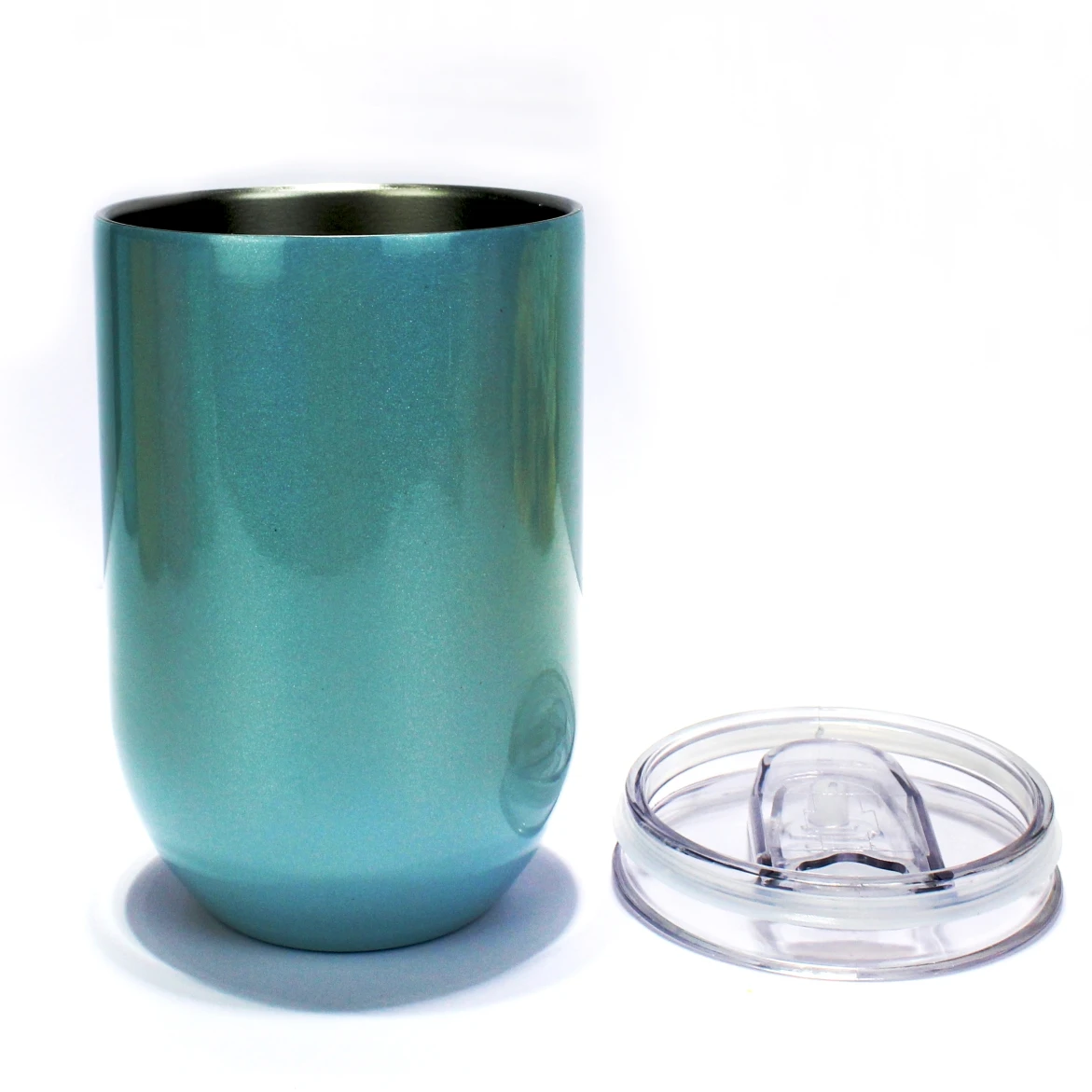 

APULEX Egg Shape Hot Sale Holographic Tumbler Luma Steel Sublimation Glitter Wine Tumblers, Yellow white blank