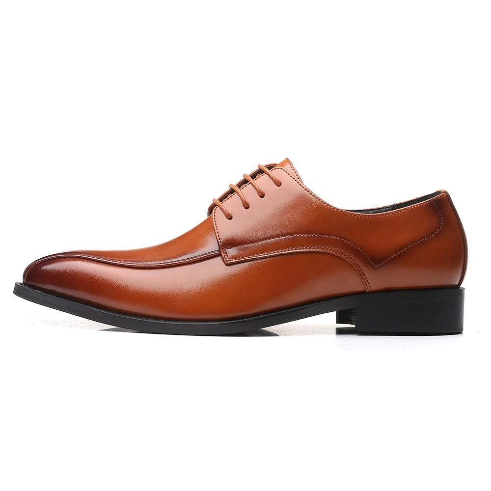 

Pointed Microfiber Leather dress shoes & oxford Non-Slip Lace-Up Wedding Shoes Large Size Men's Leather Shoes