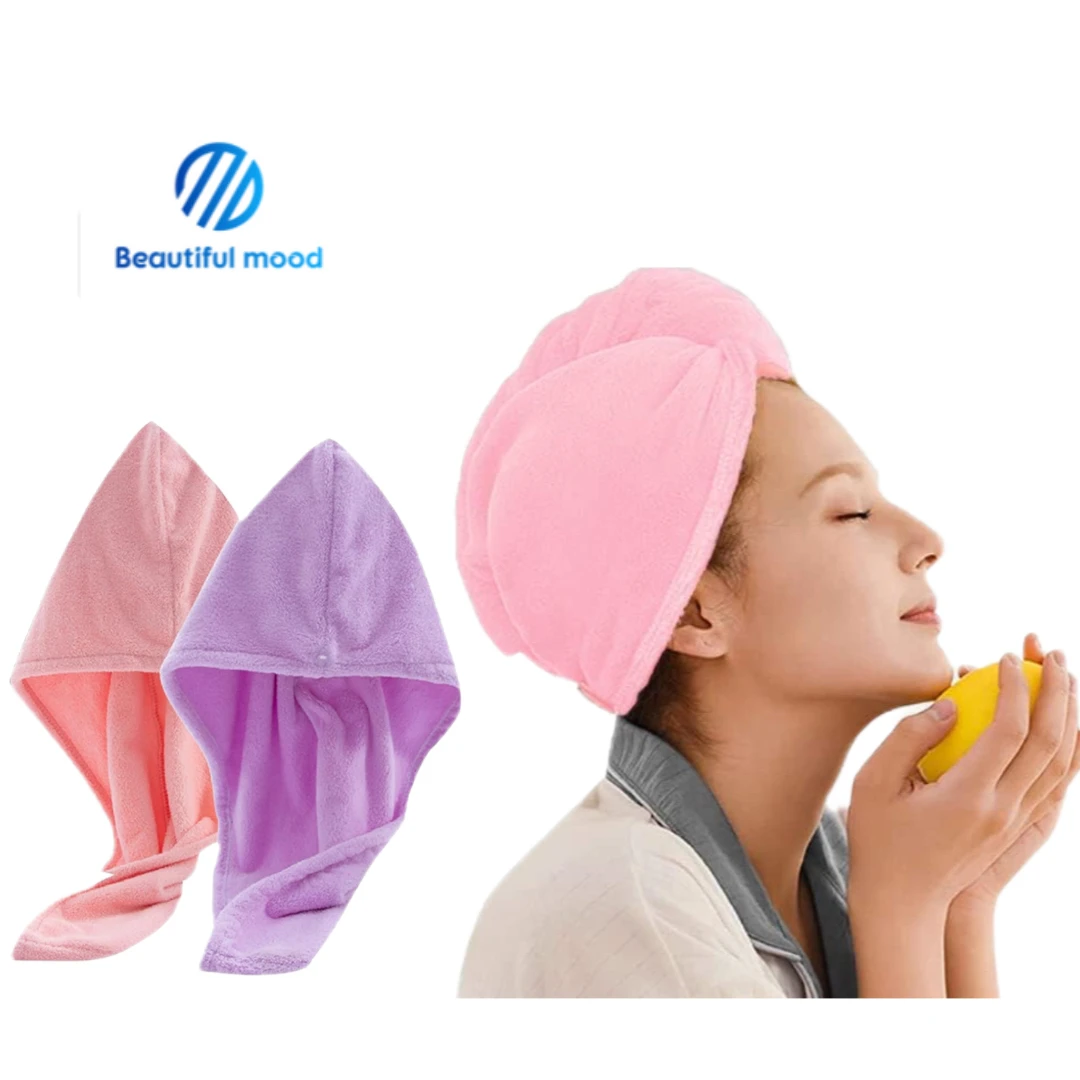 

Spot promotion Breathable Quick drying Fast absorbent women twisted headscarf microfiber dry hair towel