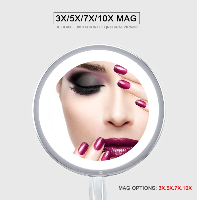 10x Custom Magnifying Makeup Mirror Led Lighted Makeup Vanity Mirror