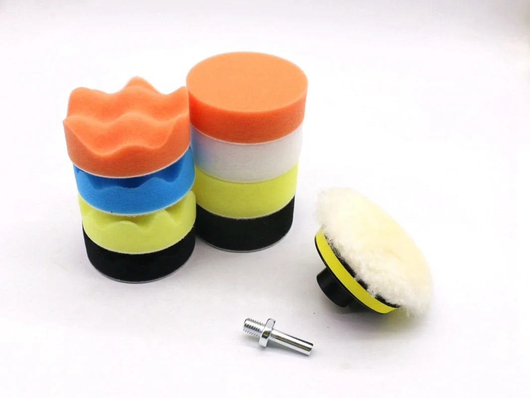 Self Adhesive Buffing Waxing Sponge Wool Wheel Polishing Pad For Car Polisher