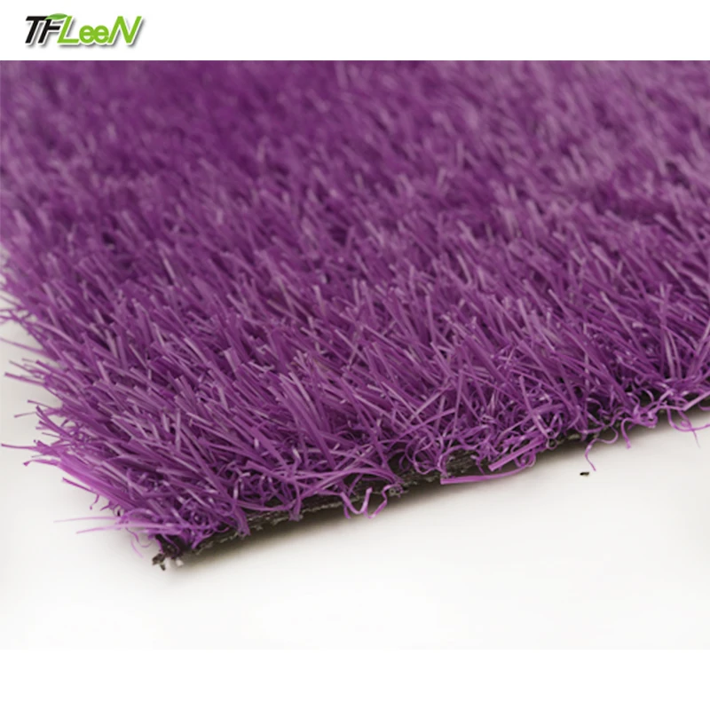 

Realistic Thick Indoor Outdoor Garden Lawn Landscape Synthetic Mat Thick Artificial Turf Grass Rug, Puple
