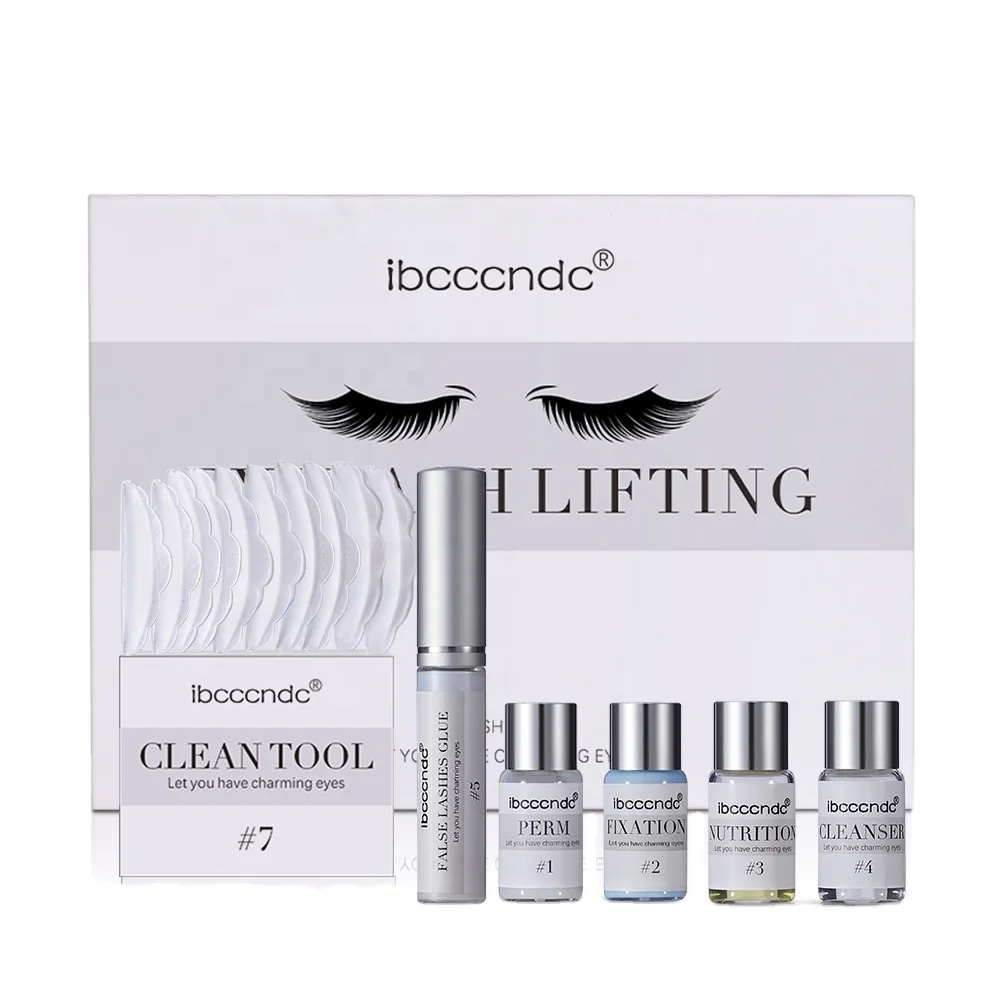 

Pro Eye Lash & Brow Lift Perming Eyelash Lift Extension Kit Curling Eye lash Perming Lotion for Home Use Salon Brow Lamination, As picture shown
