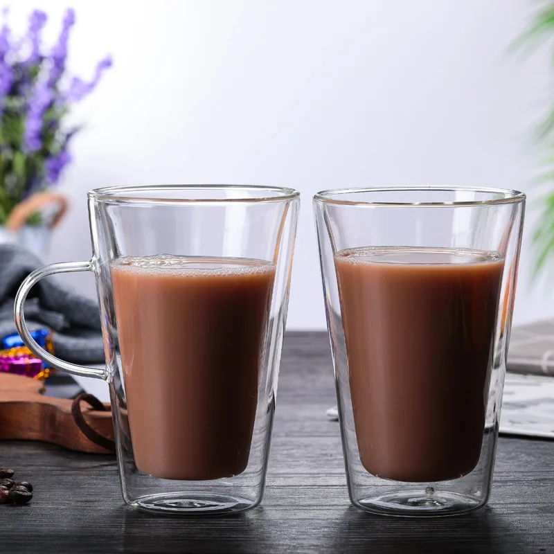 

Transparent Double-layer Glass Coffee Tea Cup Multifunctional Glass