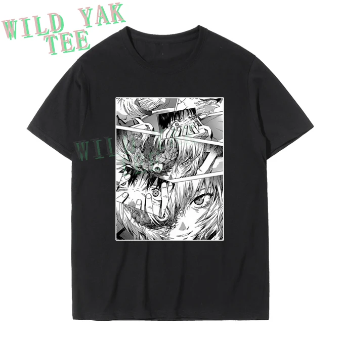 

Men T-shirts Ayanami Rei Ikari Shinji Asuka Langley Soryu Anime Graphic Print Summer Tshirts Streetwear Horror 90s T-Shirt