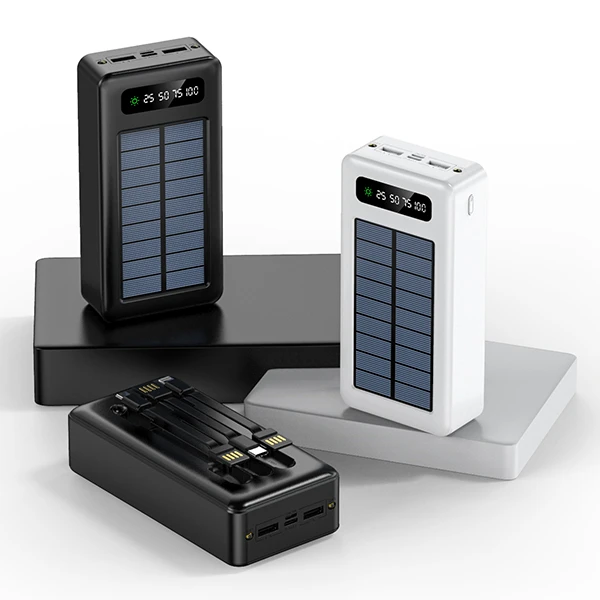 

wholesale 20000mah solar bank power portable solar panel power bank, Black/white