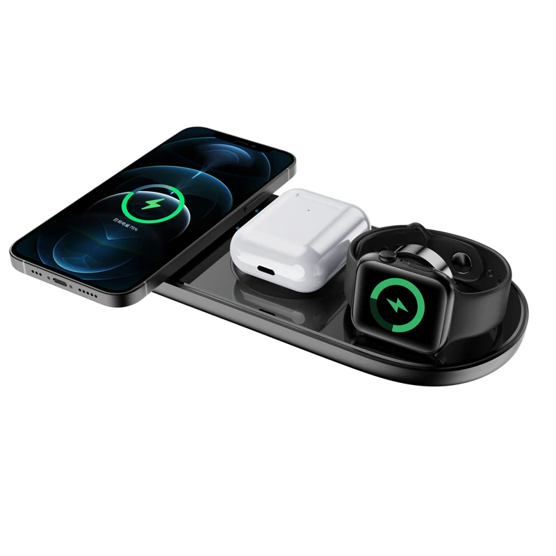 

5 in 1 multi function 7.5W 10W 15W fast charging wireless charger station