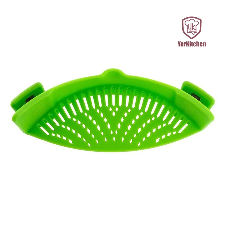 

Snap Strainer with Hands-free Clip On Heat Resistant Silicone Clip-on Strainer