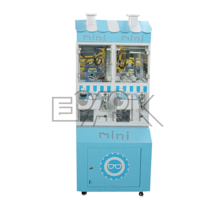 

Hot Popular Mini Double Gift Machine Vending Crane Claw Coin Pusher Game Machine, Multi