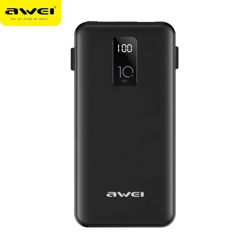 

new arrival mobile power bank 10000mAh AWEI P41K usb mobile power 3in1
