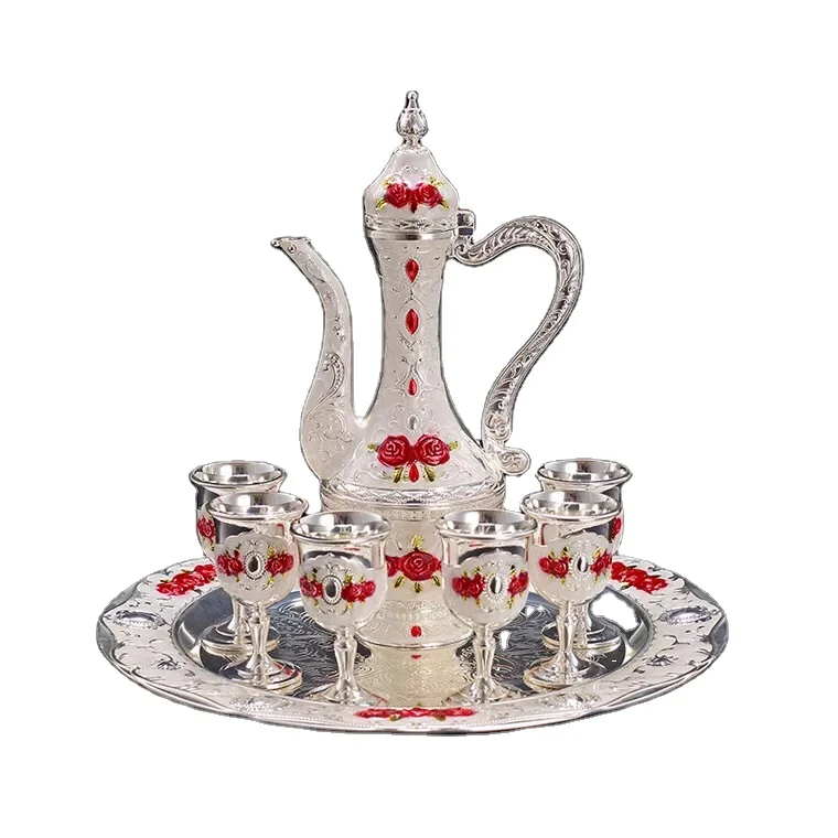 

flower design golden slivery China wine set new design, Mix