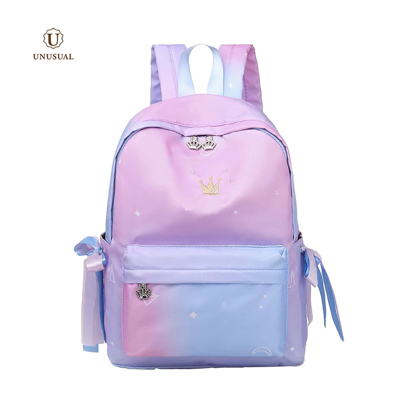 

Wholesale fashion cute colorful sublimation backpack for girls, Pink
