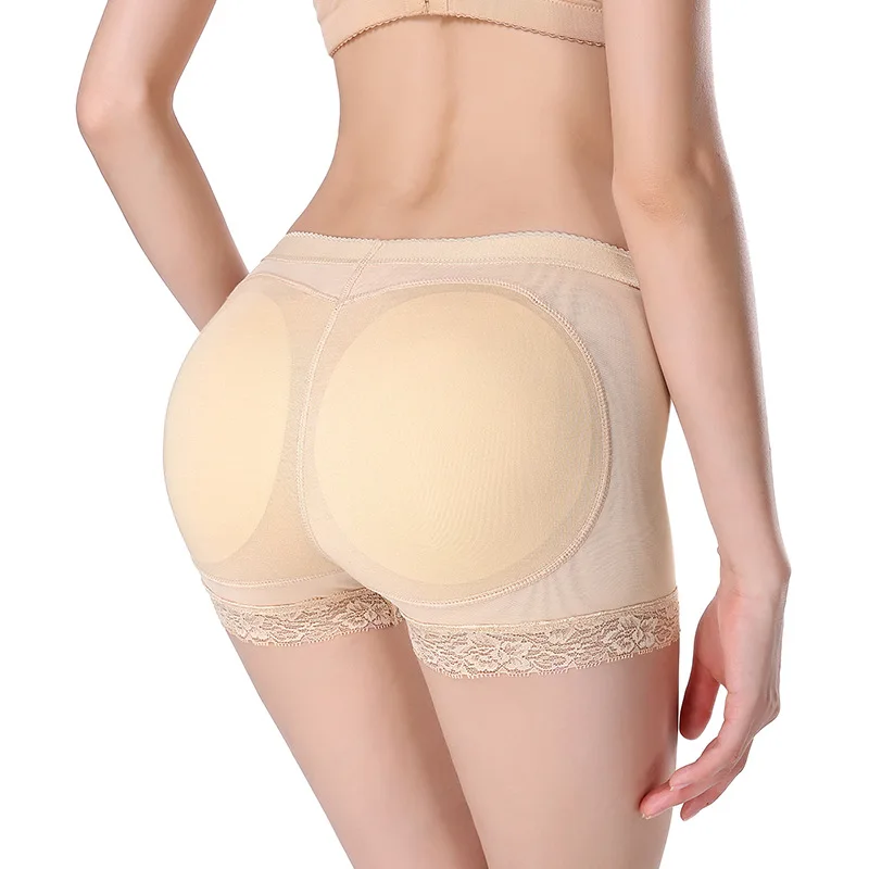 

Women Body Shaper Padded Butt Lifter Panty Butt Hip Enhancer Shapwear Briefs Push Up Panties Plus Size Booty Shorts, As shown