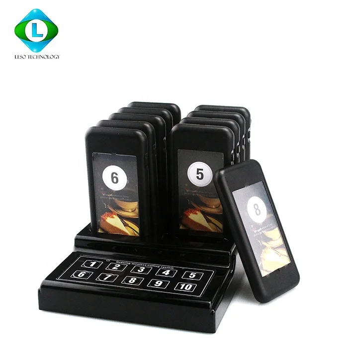 

Restaurant Pagers 10 Call Wireless Calling Paging Queuing System Guest Call Button Waiter Catering Equipment