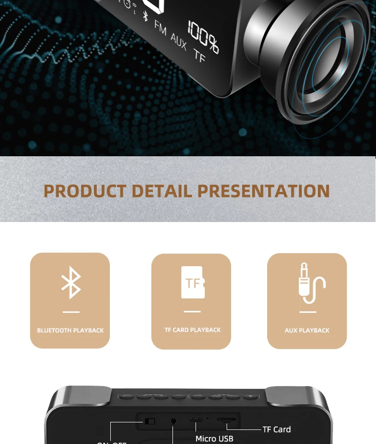 Home use audio system sound wireless bluetooth clock speaker - ANKUX.COM