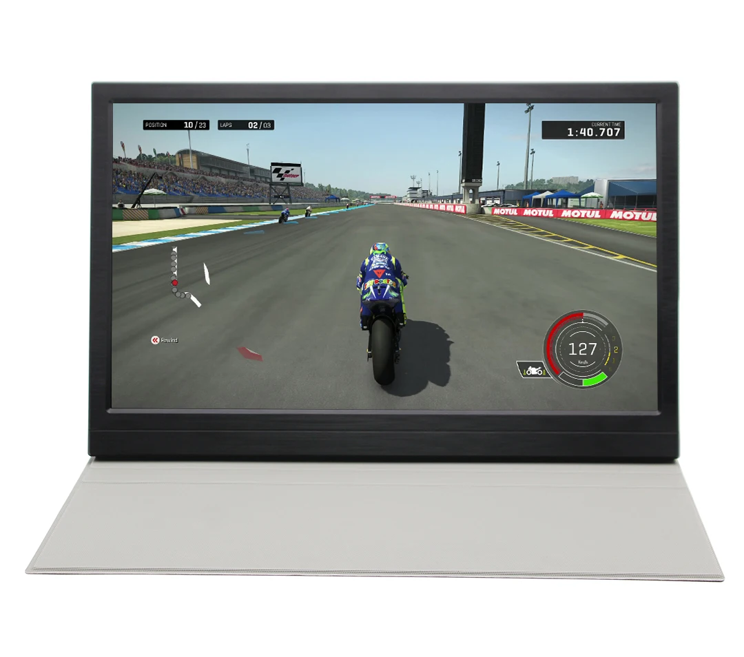 

15.6'' FHD 1080P Portable Laptop Monitor USB C HDMI Gaming Monitor Ultra-Slim IPS Display w/Smart Cover & Speakers, Plug&Play