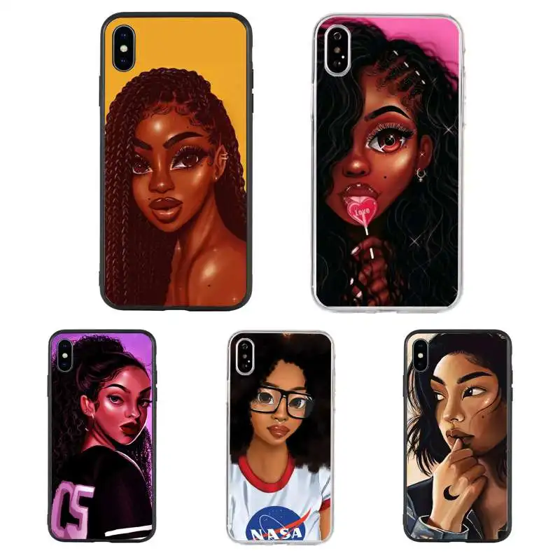 

Custom Phone Case African Black Girls Printing TPU Mobile for iphone 6,6s,7,7 plus,8 ,8 plus,x,xr,xs,xs max,11 pro,11 pro max 12