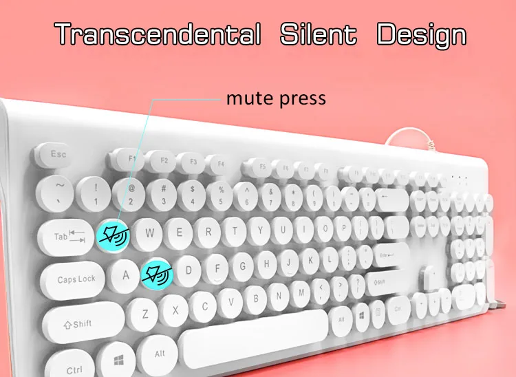 cute colorful keycaps design chocolate keys usb wired oem keyboard