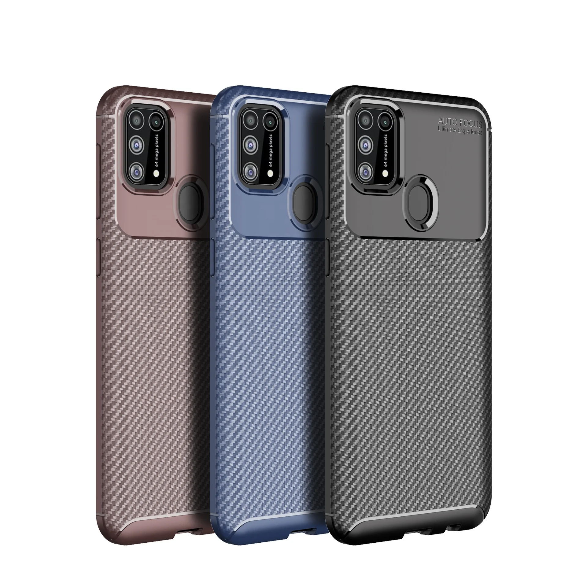 

Amazon Hot Slim shockproof carbon fiber tpu cover phone case For Samsung galaxy M31, Multi-color, can be customized