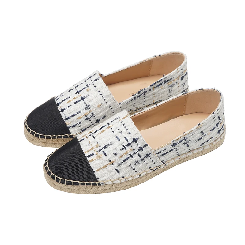 

High Quality Women Espadrilles Sheepskin Leather Luxury Brand Shoes Slip-on Loafers Fashion Flats