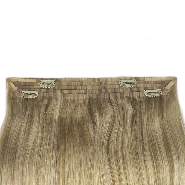 

2021 Best Seller Halo Hair Remy Human Halo Hair Seamless Pu Hair Extensions