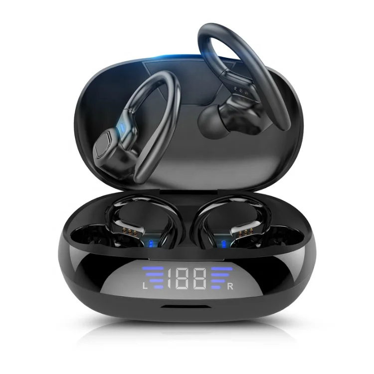 

BT 5.0 Stereo Sound Earbuds Sports tws VV2S True Wireless Waterproof Earhook earphones headphone with 2600mah Power Bank