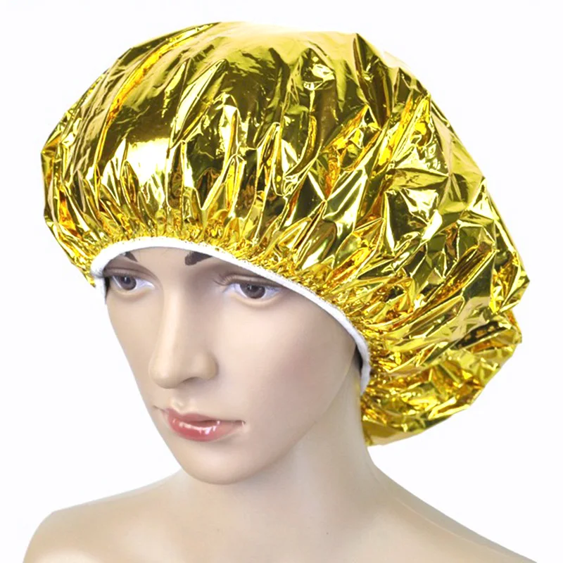 

In Stock Support Aluminum Foil Reusable Salon Hair Dye Cap Beauty Pvc Oil Hair Cap Waterproof Shower Cap, Pink or custom color