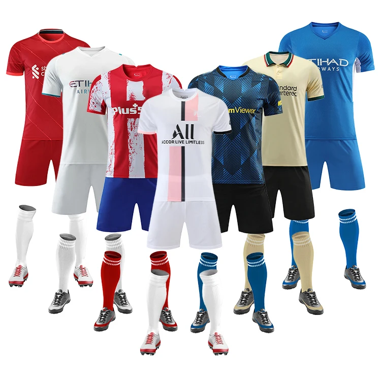 

Customized logo Retro Team Football Jersey Set Kids Jersey Football Shirts Thailand Soccer Jersey Uniform Club Soccer Wear