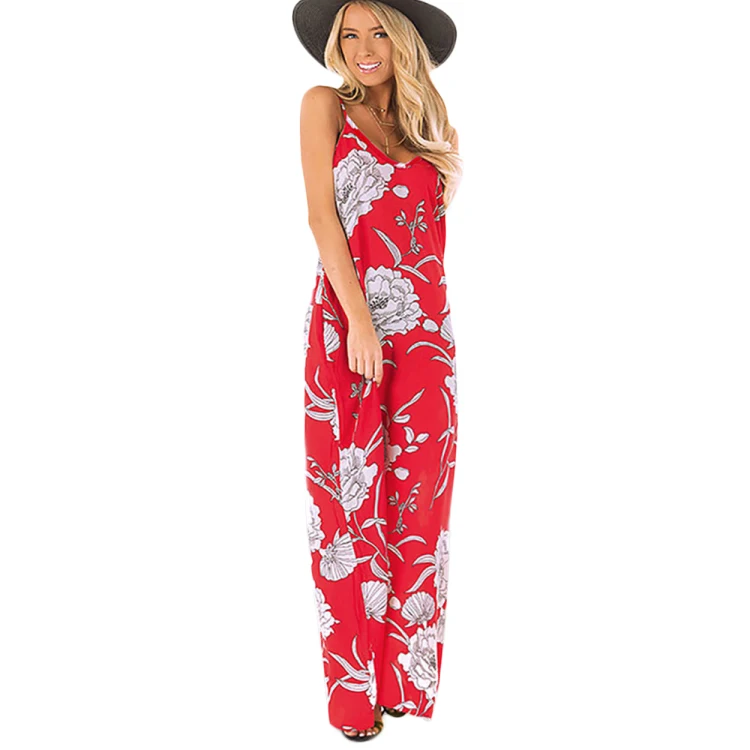

America Style Summer Long Plus Size Rayon Milk Silk Floral Fashion Casual Halter Neck Dress Women