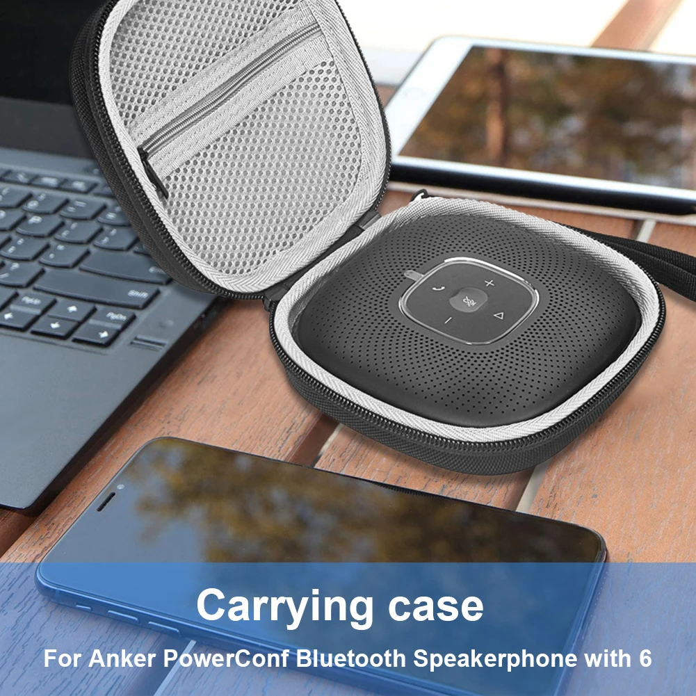 
Storage Bag Portable Large Capacity Carrying Case Luggage for Anker PowerConf Bluetooth Speakerphone with 6 