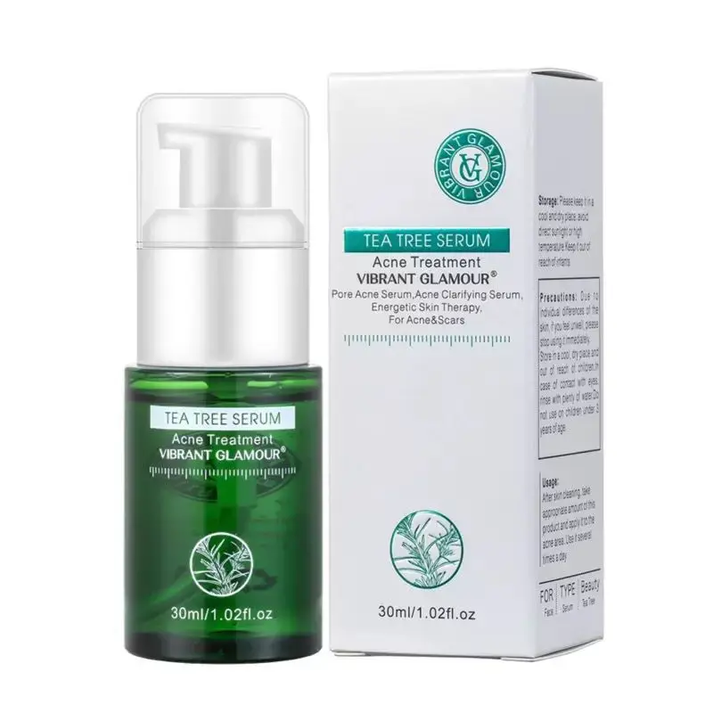 

VIBRANT GLAMOUR Tea Tree Serum Acne Treatment Natural Repair Whitening Moisturizing Oil Control Improve Sensitive Skin Care 30ml