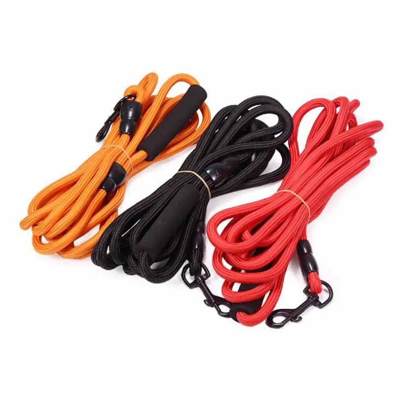 

2M/3M/5M/10M Long Nylon Dog leash Lead Pet Mountaineering Outdoor Walking Training Leashes for Dogs Belt Safety Rope