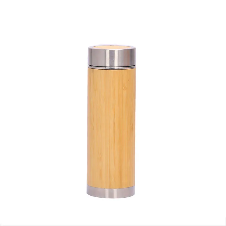 

MIKENDA BPA Free Wholesale bamboo fruit water bottle with stainless steel tea infuser