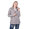 OEM Factory Plus Size Clothing Women Lightweight Leopard Fleece Pullover