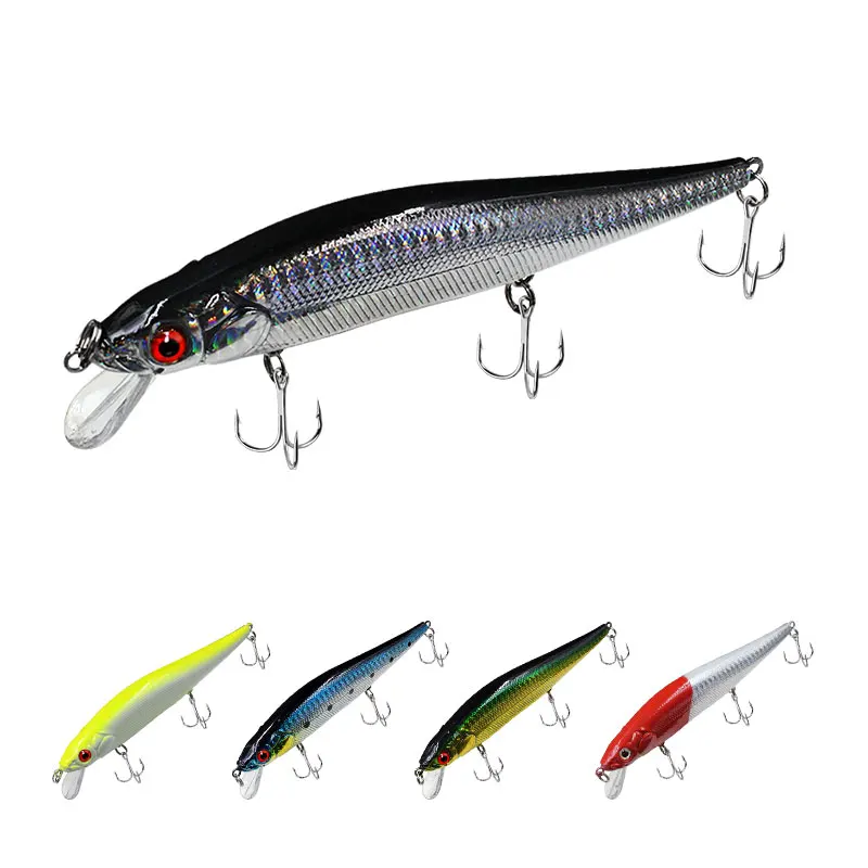 

140mm 22g Wholesale jerkbait artificial Floating Minnow Chinese Factory Lures With Treble Hooks Fishing lure, 5 colors