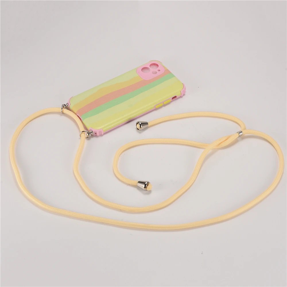 

Lanyard case for Samsung S20 Ultra Crossbody cover with strap cord tether cover for Samsung S21 S30 Handykette, Rainbow case, colorful strap