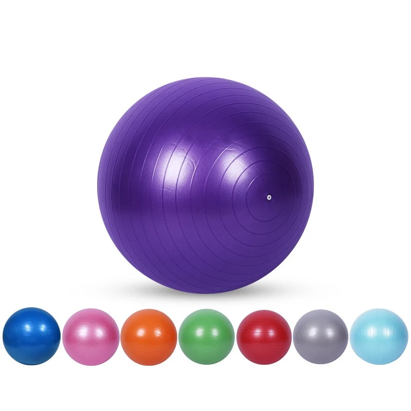 

PVC thickened explosion-proof yoga ball 45cm55cm65cm gym fitness ball 75 smooth matte Pilates ball, Customized color