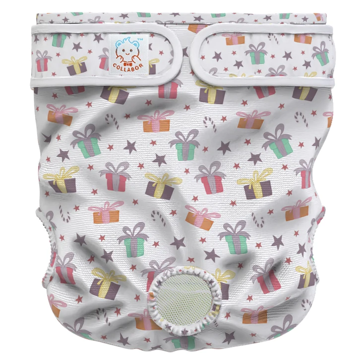 

COLLABOR Pomeranian Dog Diaper Female Custom Dog Diapers For Period Washable Cloth Dogs Diapers Eco Friendly, Solid, print, digital print
