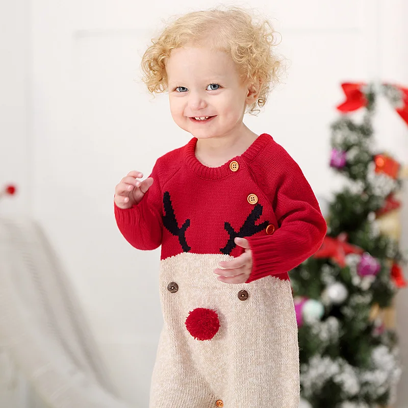 

Christmas Style Infants & Toddlers Sweater Rompers Baby Rompers Newborn Jumpsuits Rompers