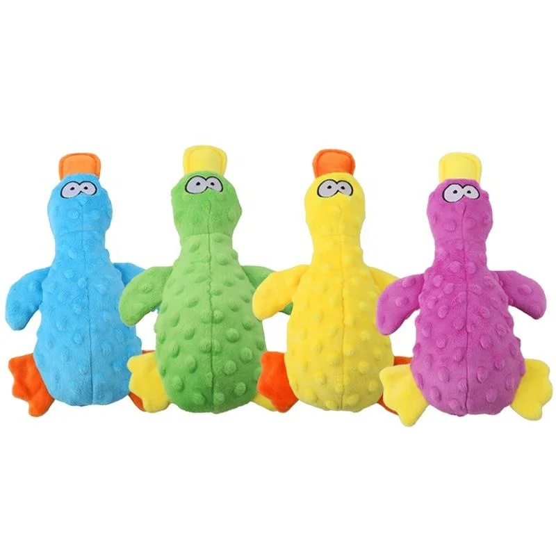 

wholesale custom cute stuffed animal plush toy dog pet duck animal plush toy dog chew squeaky dog crocodile plush toys