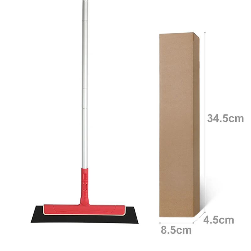 

Boomjoy new product 3 in 1 versatile EVA magic cleaning broom and window squeegee and spin mop, Red white