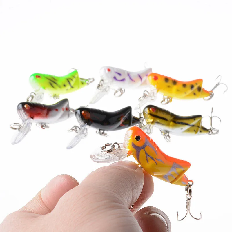 

1PC 4.5cm/4.1g Plastic Insect Lure Fishing Grasshopper Hard Bait Locust Minnow Floating Lip Artificial Baits Ocean Fish Tackles