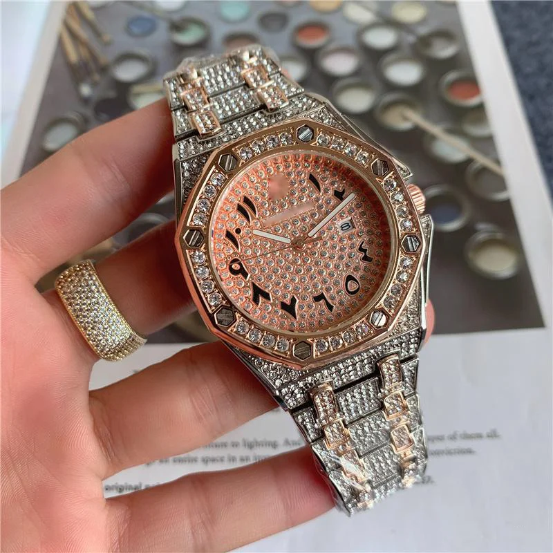 

High Quality Cheap Price Firstcopy Watch Men Iced out Watch Mens Watch In Rose Gold