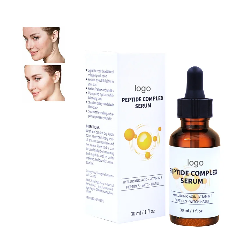 

Custom Logo Collagen Peptides Facial Serum Salud y Belleza Skin Moisturizing Vitamin E Serum Siero Viso Oligopeptide Face Serum