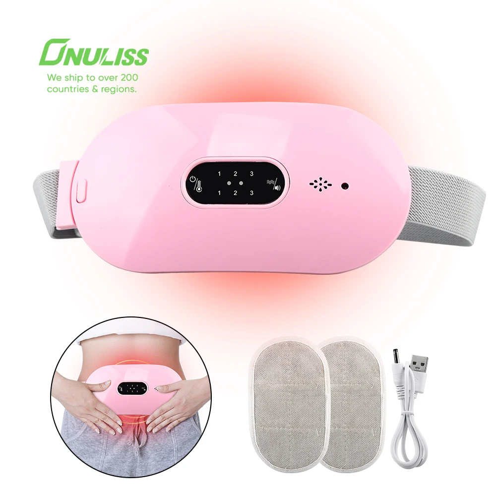 

Portable Menstrual Migraine Relief Cap Heating Pad Massager Device Period Pain Relief Belt for Woman