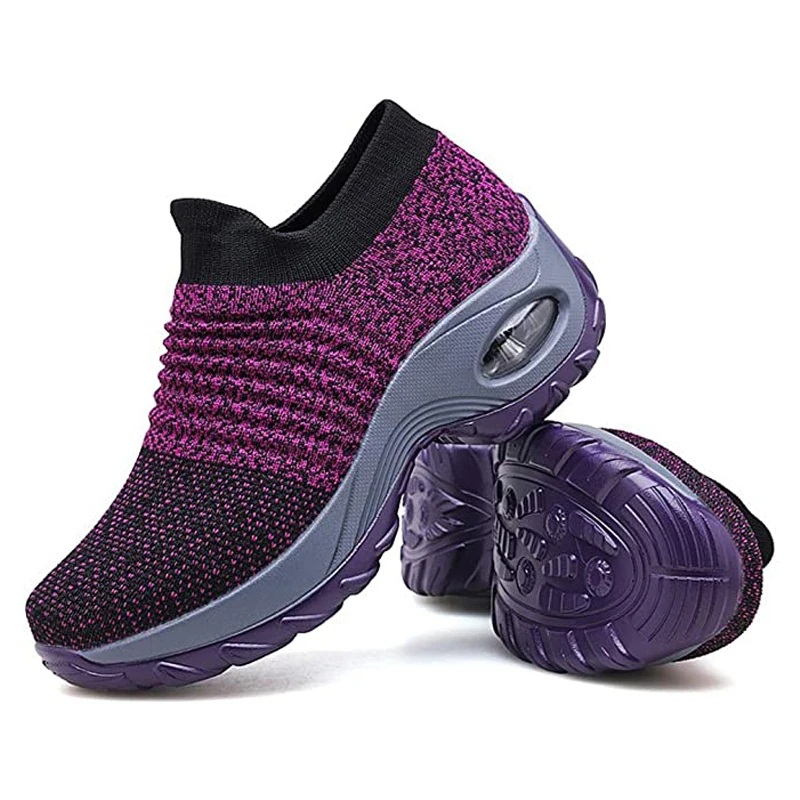 

Large Size Women's Shoes Fashion Sock Shoes Female Air Mesh Sneakers Flat Casual Feminino Breathable Women's Breathable Shoes