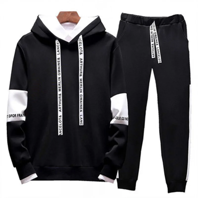 

PDEP S-3XL 2022 Street fashion men's tracksuit suit long sleeve letters cheap wholesale hooded jogger set