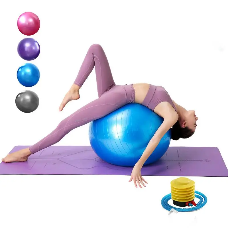 

Ship from US anti burst PVC yoga exercise ball yoga balance ball with pump