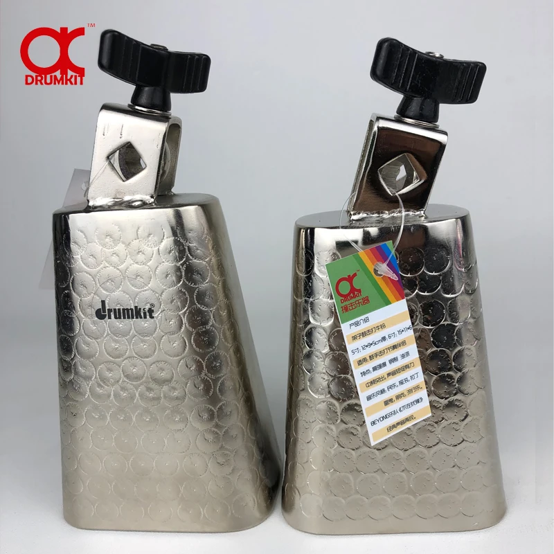 Drumkit Instruments Professional Percussion Oem Black Hammered Cowbells