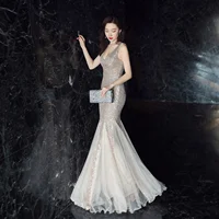 

16538#New style magic evening dresses luxurious gown women sequin prom dress long